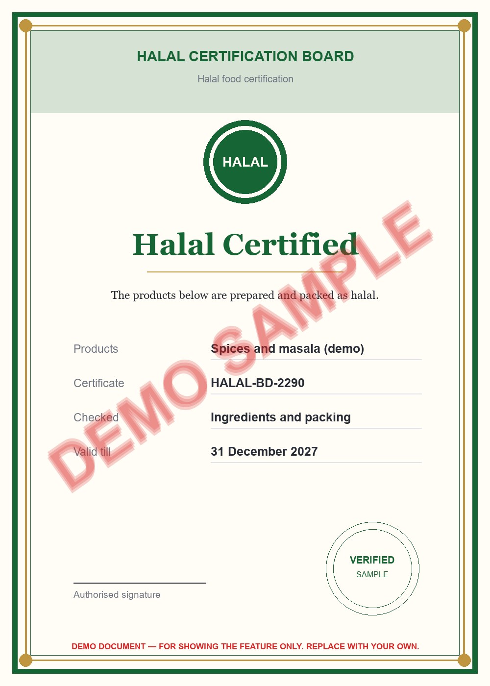 Halal Certified
